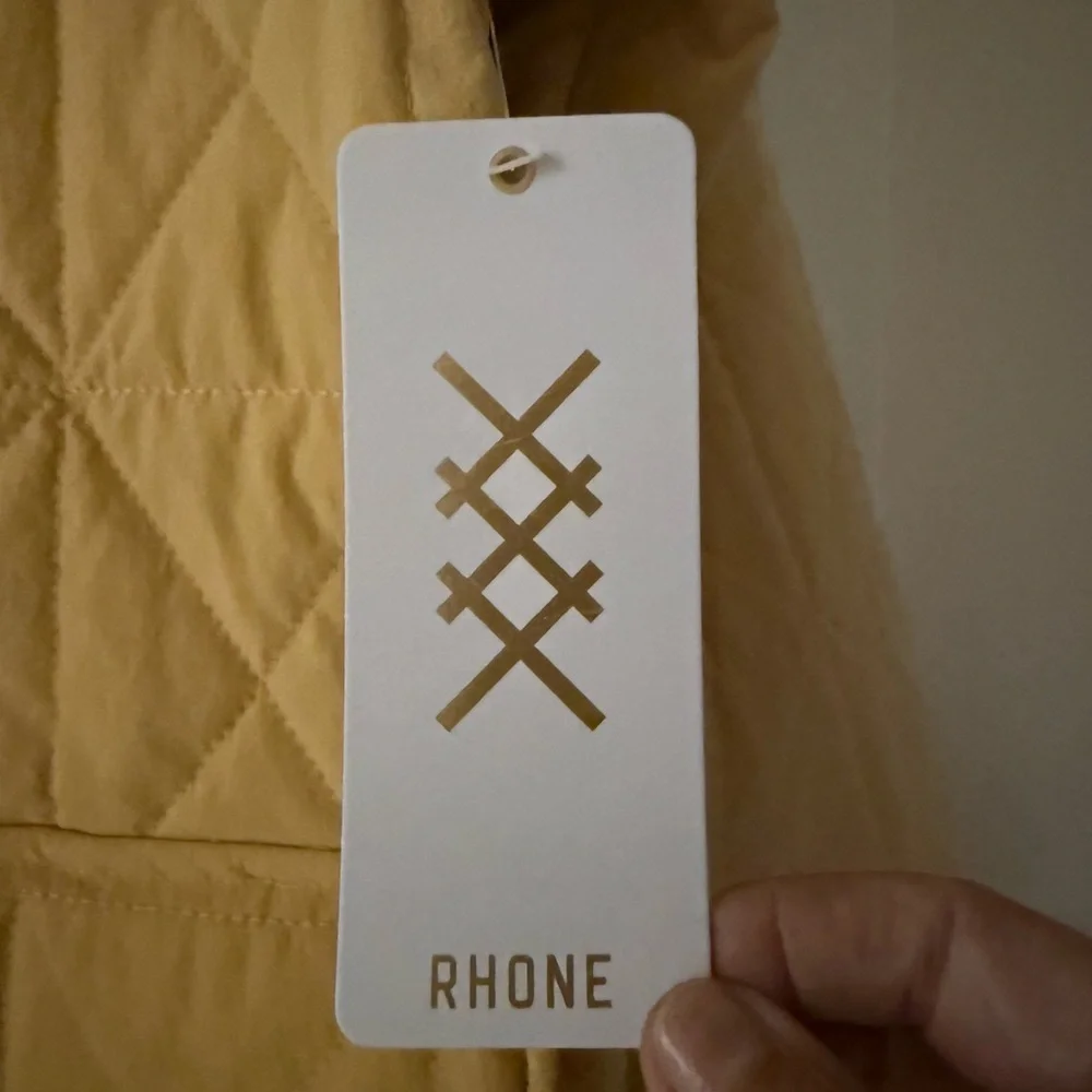 RHONE Women's Yellow Quilted Puffer Coat - Picture 2 of 4